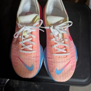 Nike Women's Pink and Blue Running Shoes